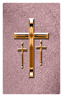 DF35T 517 CP SH OR Copper 3 Crosses Shimmer Orchid Background